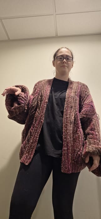 Berry slouch cardigan