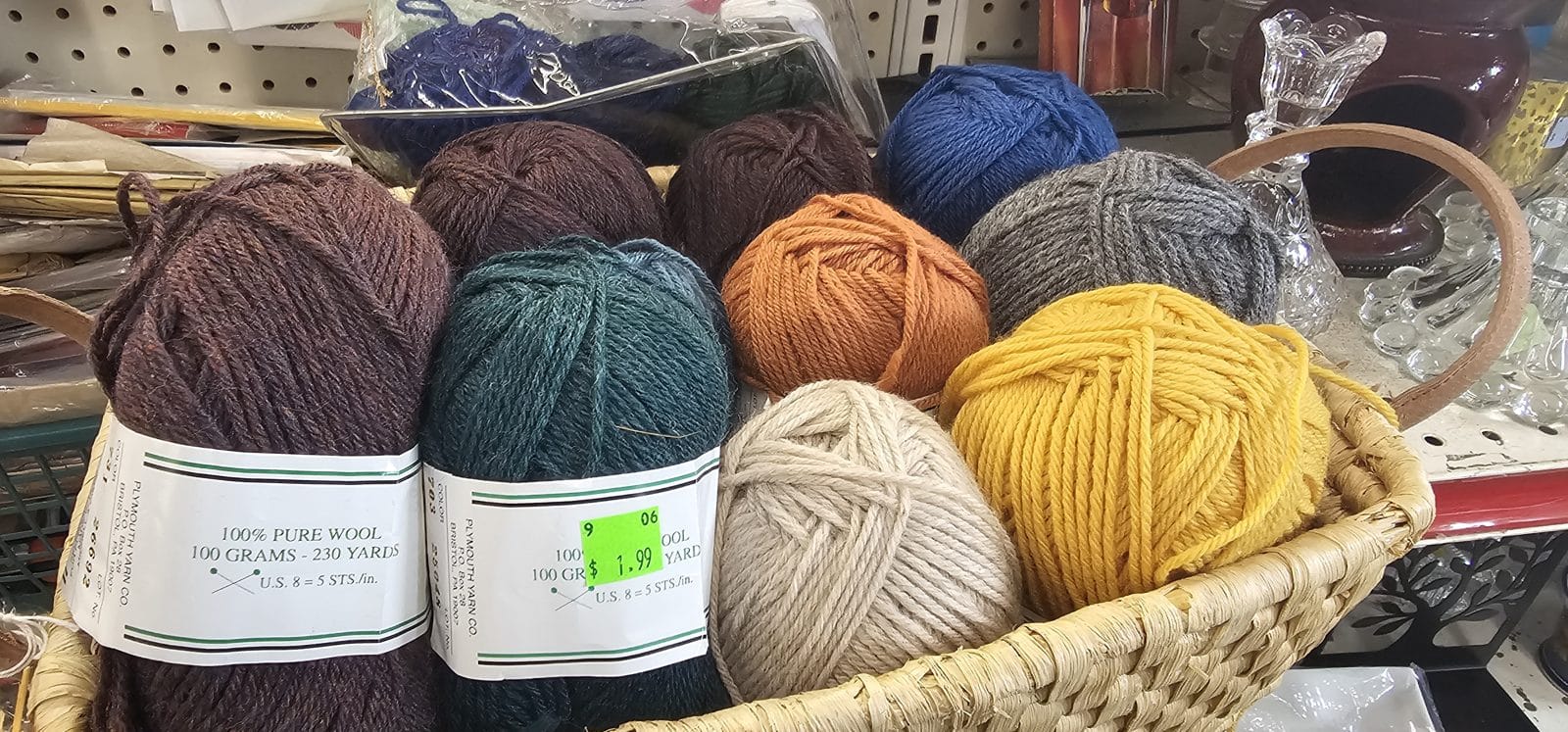 A basket of yarn